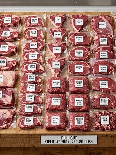 Illustrated guide to the cuts in a whole beef share